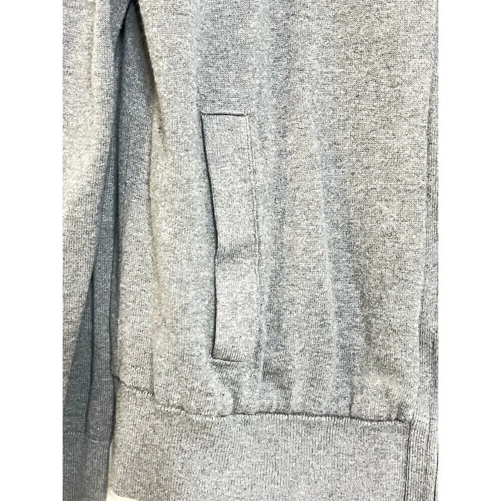 Men's Full Zip Knit Sweater Cardigan Jacket Gray L Fall Winter Cozy Comfy